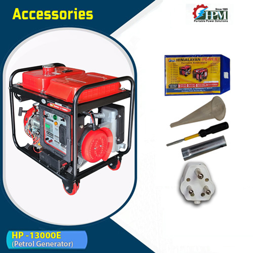 10 KVA Portable Generator, Petrol Run, WITH  Recoil, Self & Remote Start Model HP-13000E  