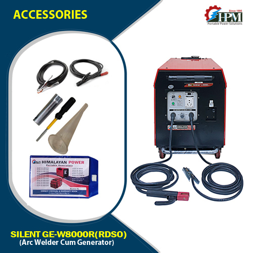 250 Amps - 6 KW, Smart Petrol Welding Generator, Recoil & Self Start Model Silent GE-W8000RS