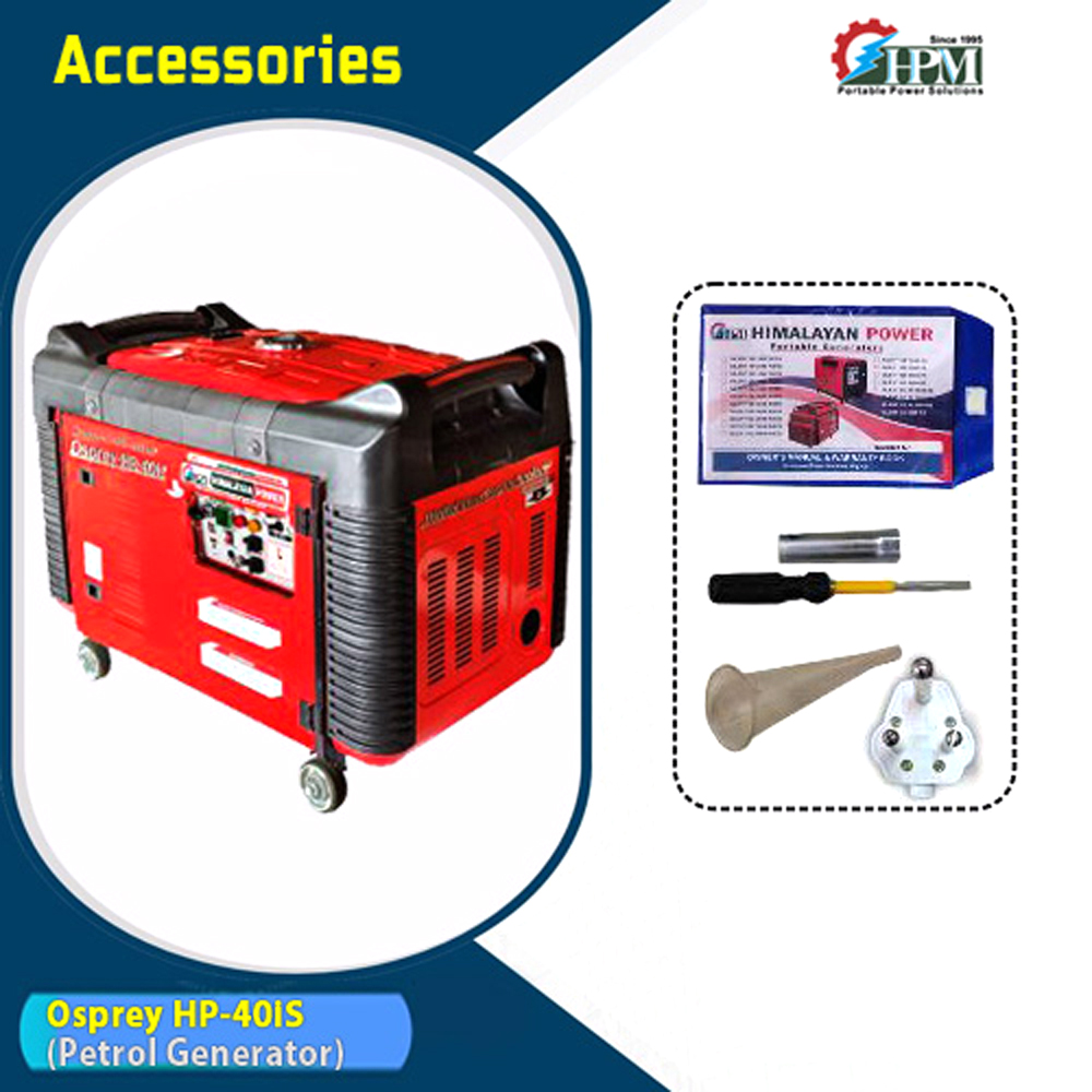 4 KVA Petrol smart  Inverter Generator, with  Recoil & Self Start Model Osprey HP-40is, 