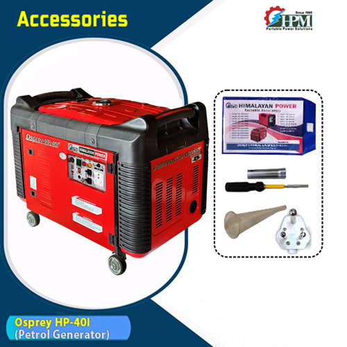 4 KVA Inverter Generator, Ultra-Light Weight, Recoil Start Petrol Run, Model Osprey HP-40i